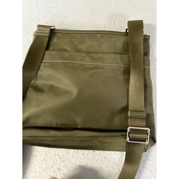 Tumi Green Nylon Crossbody Messenger Bag 13" Adjustable Strap Travel Shoulder - Picture 5 of 7